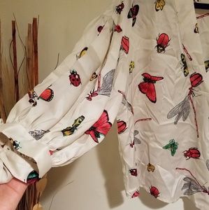 Zara Butterfly Blouse Size Medium